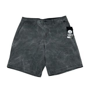 Volcom Stone Faded Hybrid Shorts Gray Stealth Men's Size 30 Swim Athletic